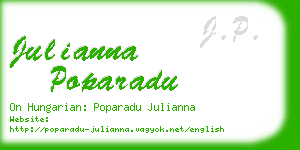 julianna poparadu business card